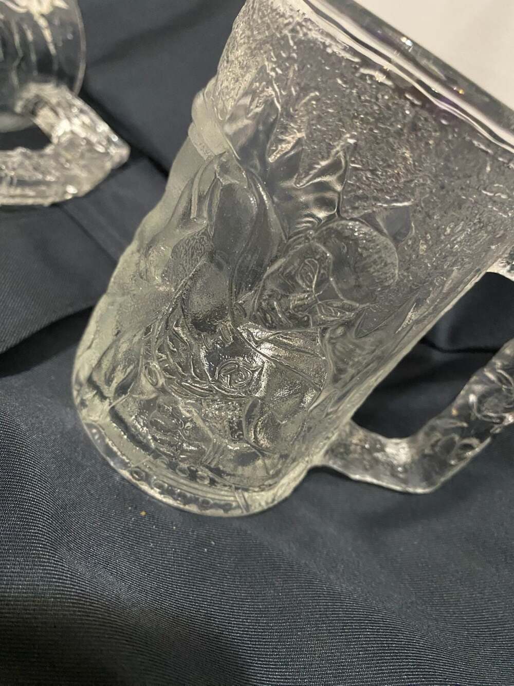 Vintage 1995 McDonald's Batman Forever Embossed Glass Mug